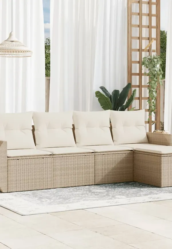 Beige soffgrupp som passar perfekt till våren 2025!