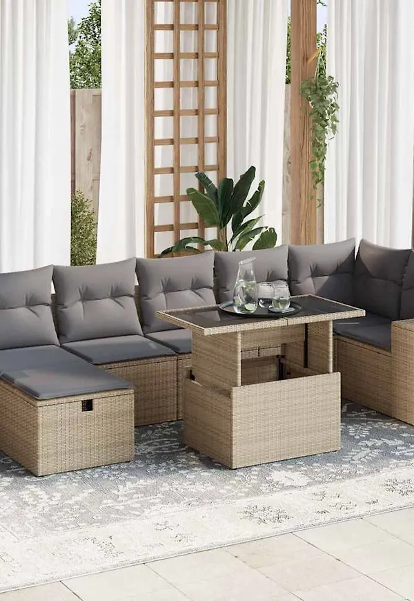 Beige VidaXL möbelgrupp som passar perfekt till hösten 2025!