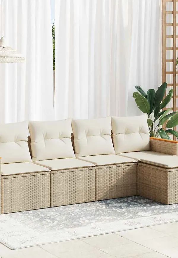 Stilren soffgrupp i beiget från vidaXL.