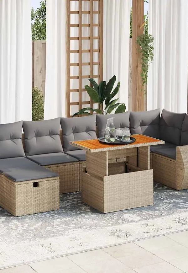 Beige VidaXL möbelgrupp som passar perfekt till hösten 2025!