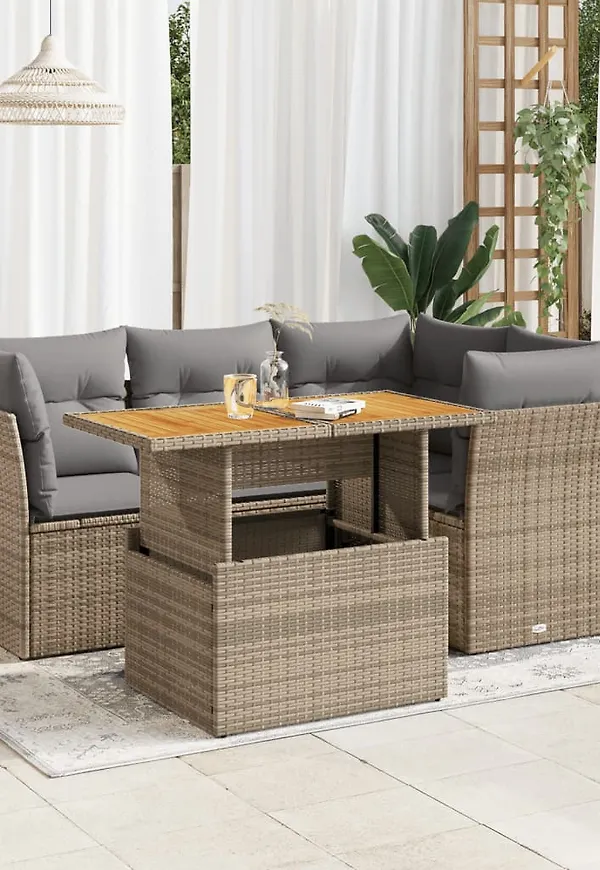 Beige VidaXL matbord som passar perfekt till hösten 2025!