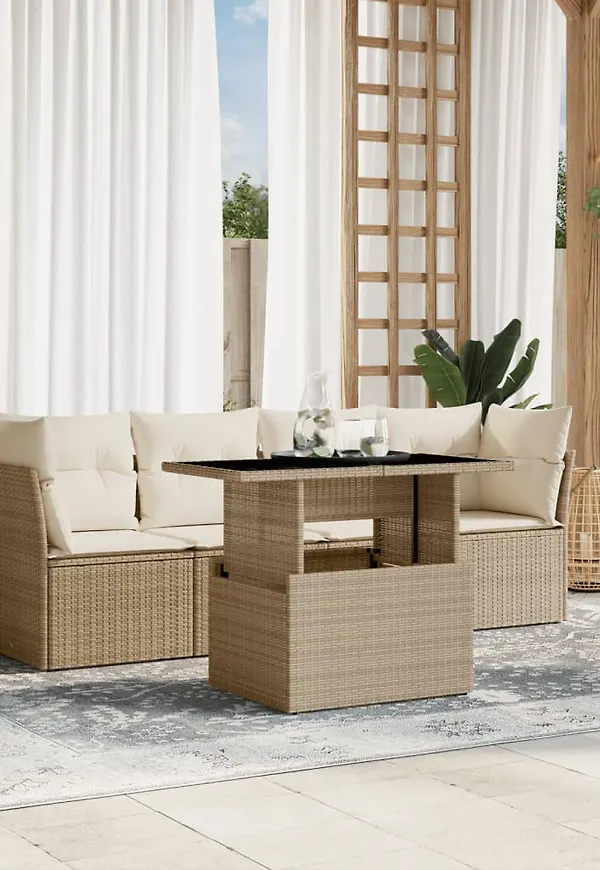 Mysig beige bord 2025 från vidaXL.