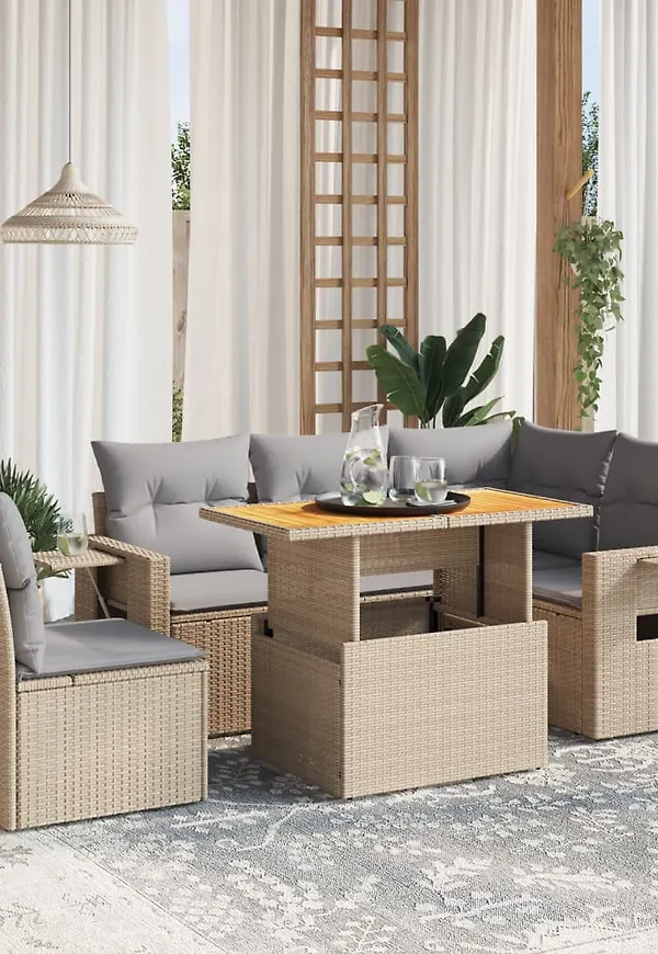 Stilren beige matbord 2025 från vidaXL.