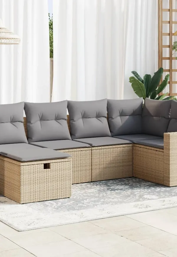 Beige soffgrupp som passar perfekt till våren 2025!