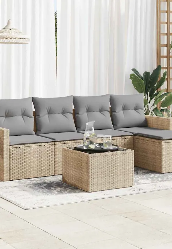 Beige VidaXL möbelgrupp som passar perfekt till hösten 2025!