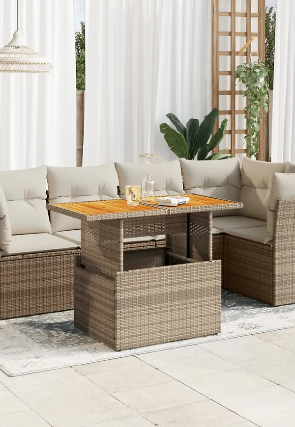 Beige matbord som passar perfekt till sommaren 2025!