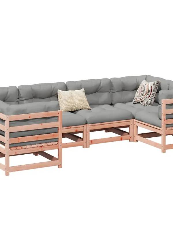 Fantastiskt snygg möbelgrupp i brun färg gjord i bomull.