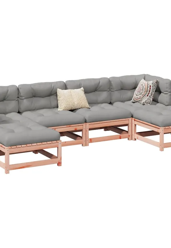 Otroligt fin vidaxl soffgrupp i brun färg gjord i bomull.