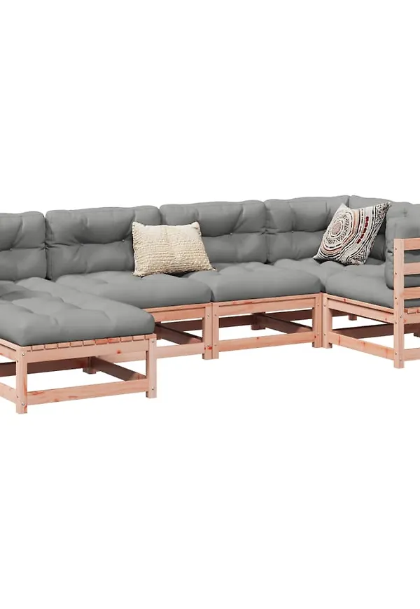 Supersnygg brun soffgrupp i bomull från vidaXL.