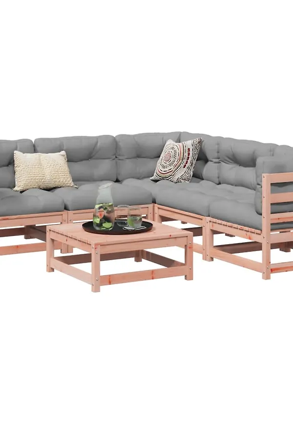 Riktigt snygg bomullsmöbelgrupp i brunt från vidaXL.