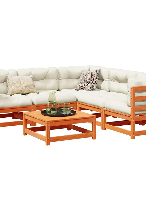 Brun vidaXL-bomullssoffgrupp i exklusiv modell.