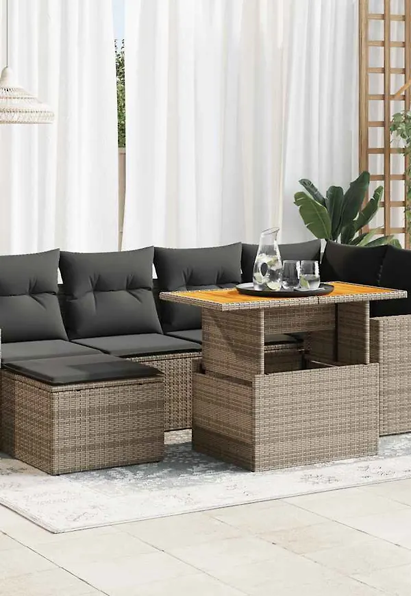 Modern matbord i grått från vidaXL.