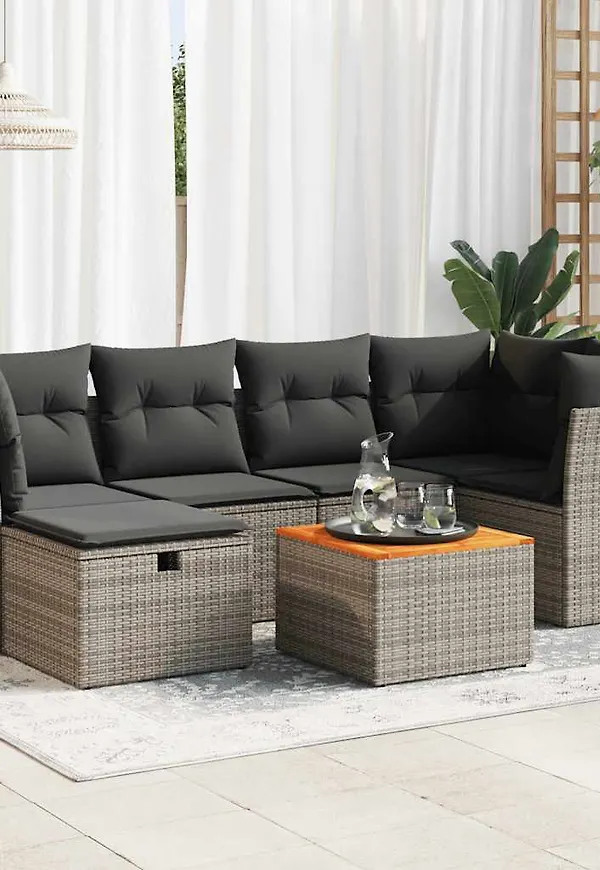 Grå VidaXL möbelgrupp som passar perfekt till hösten 2025!