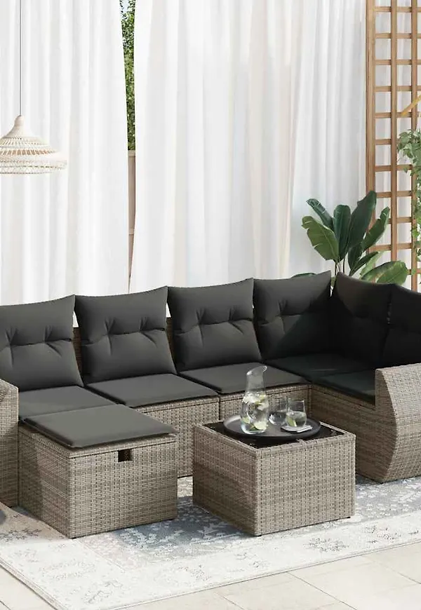 Otroligt snygg möbelgrupp i grått från vidaXL.