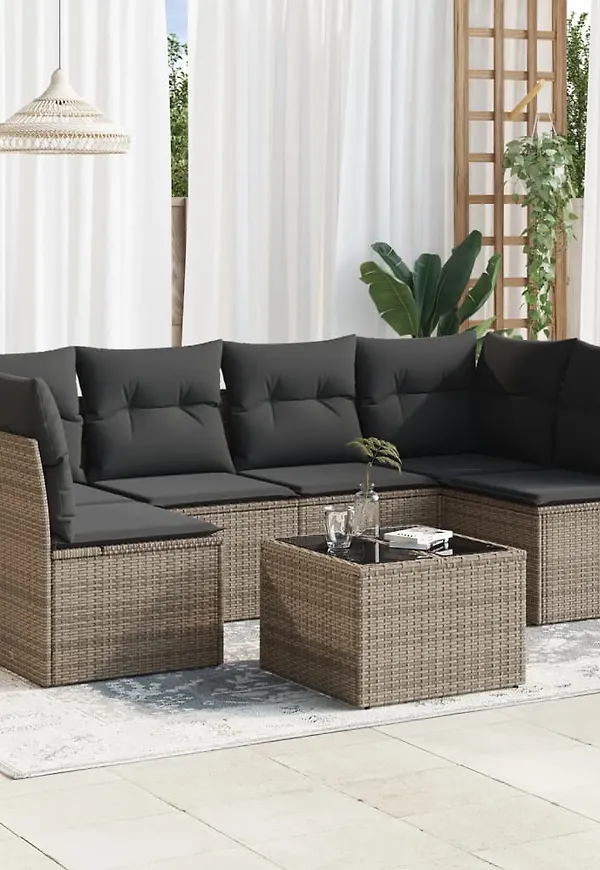 Grå vidaXL-möbelgrupp i exklusiv modell.