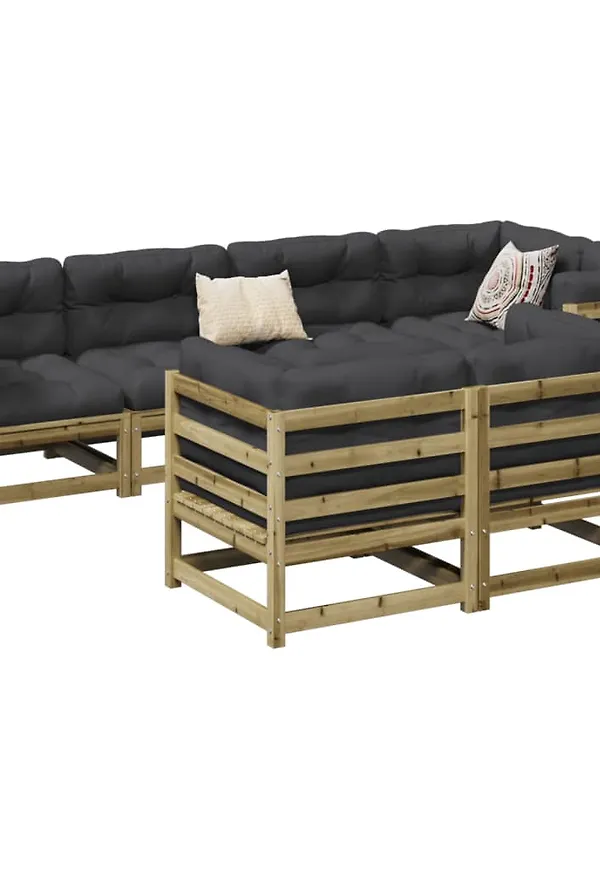 Riktigt trendig brun soffgrupp i bomull från vidaXL.