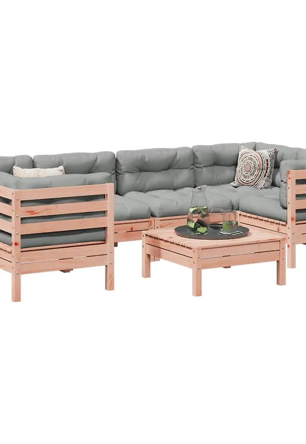 Riktigt snygg vidaxl soffgrupp i brun färg gjord i bomull.