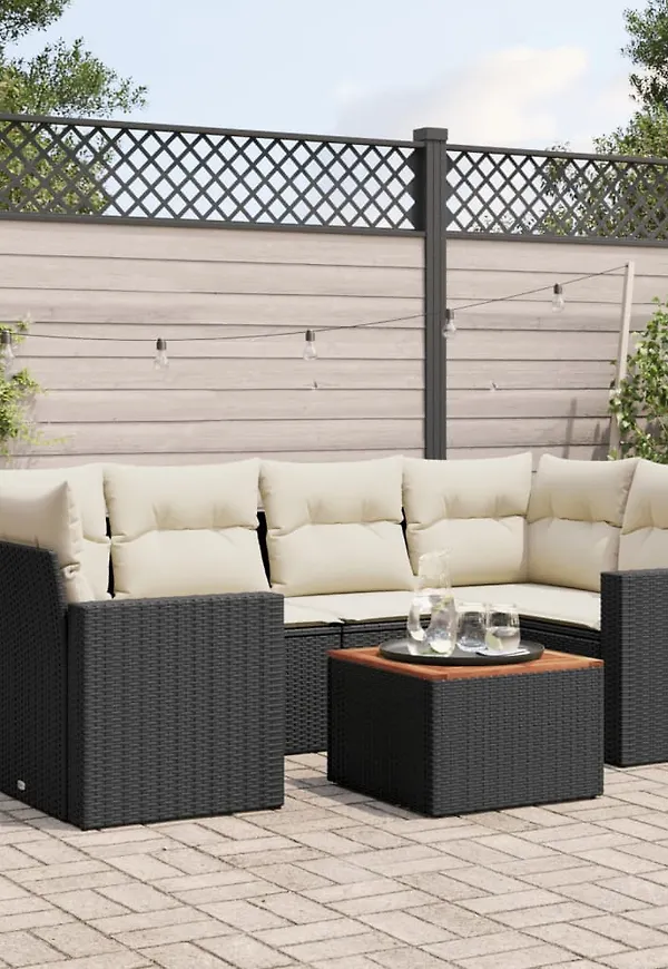 Vacker trädgårdsbord i svart från vidaXL.