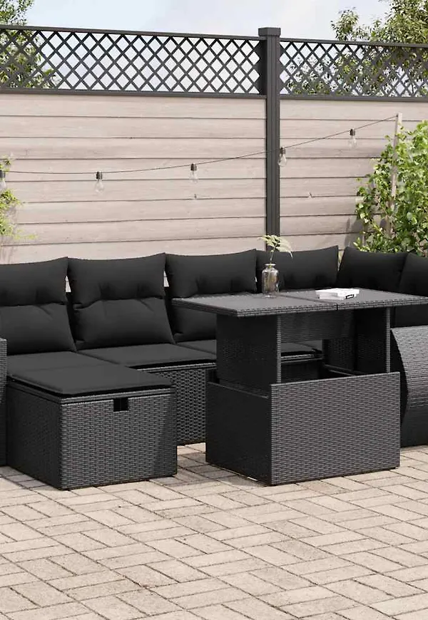 Svart VidaXL möbelgrupp som passar perfekt till hösten 2025!