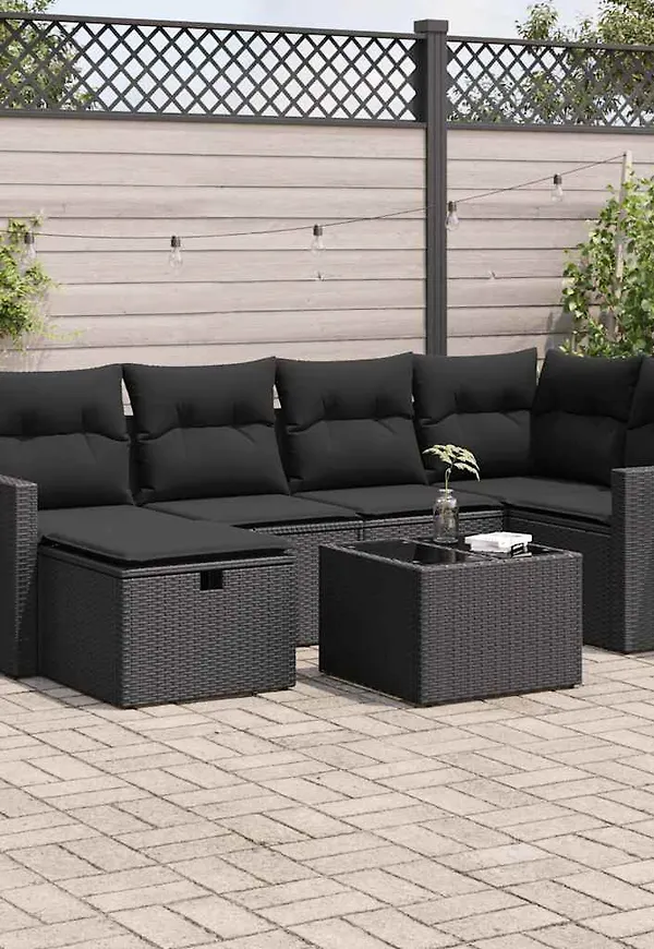 Fin möbelgrupp i svart från vidaXL.