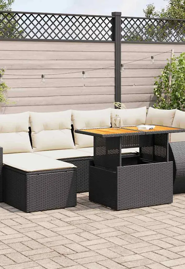 Svart vidaXL-trädgårdsbord i superfin modell.