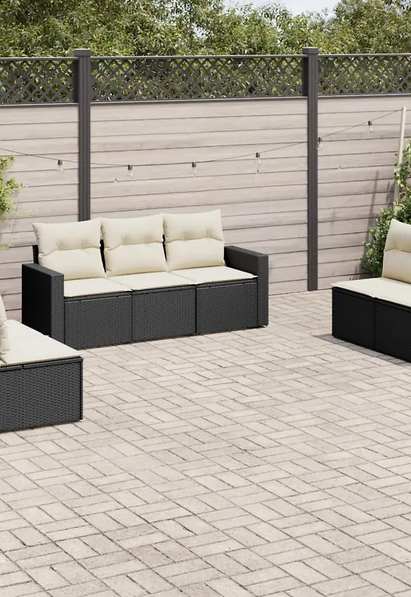 Svart vidaXL-utemöbel i komfortabel modell.