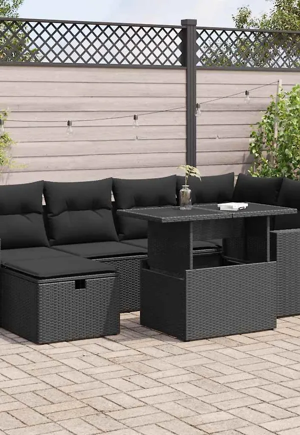 Svart vidaXL-möbelgrupp i fantastiskt snygg modell.