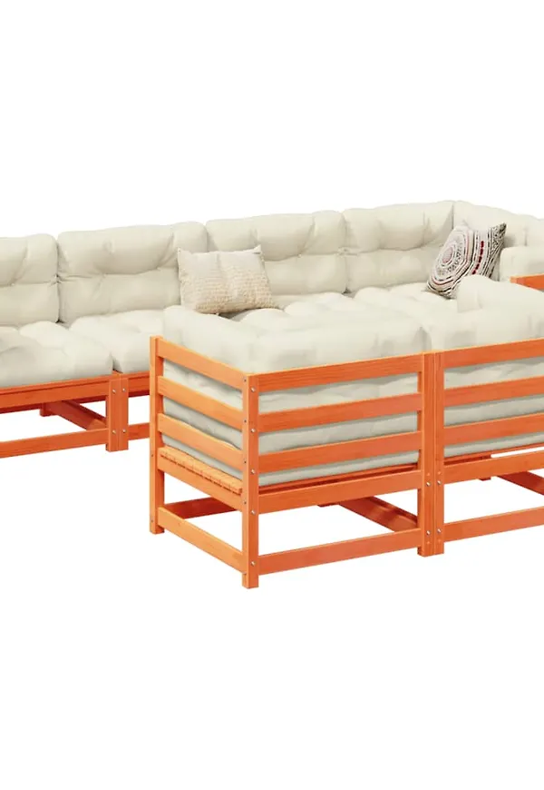 Mysig vidaxl möbelgrupp i brun färg gjord i bomull.