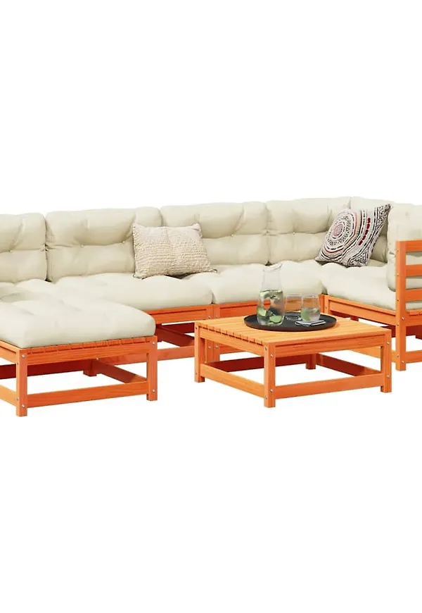 Brun vidaXL-soffgrupp i moderiktig modell.