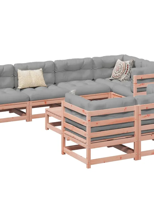 Jättefin vidaxl möbelgrupp i brun färg gjord i bomull.