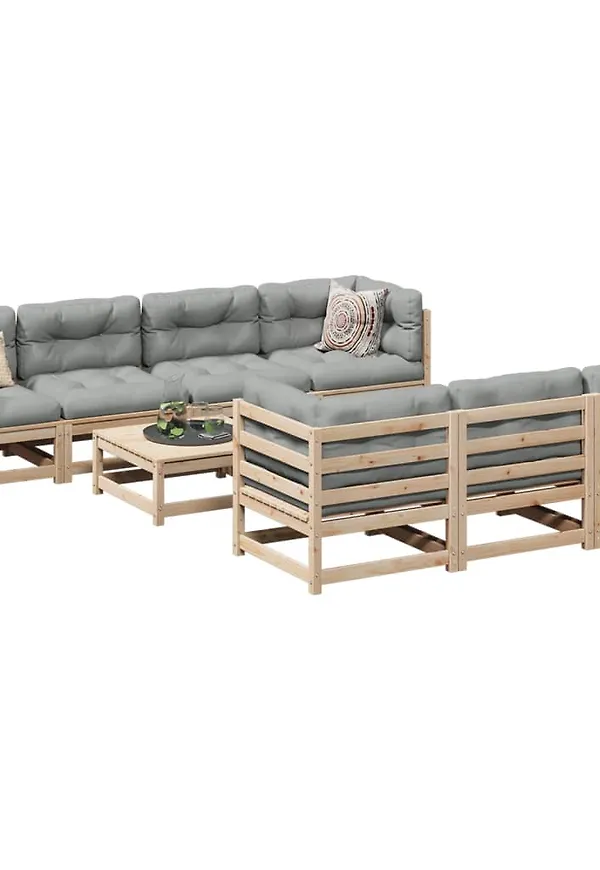 Elegant bomullssoffgrupp i brunt från vidaXL.