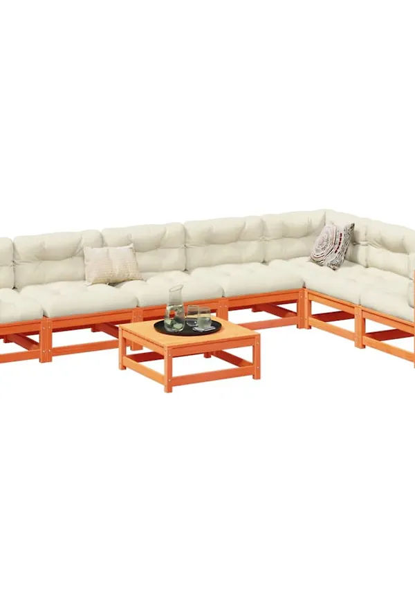 Härlig vidaxl möbelgrupp i brun färg gjord i bomull.