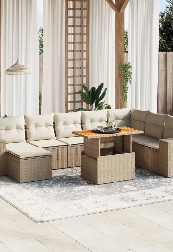 Fantastiskt snygg beige matbord 2025 från vidaXL.