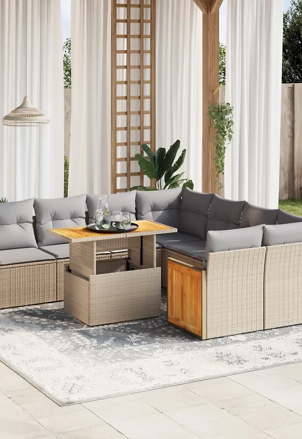 Otroligt snygg matbord i beiget från vidaXL.