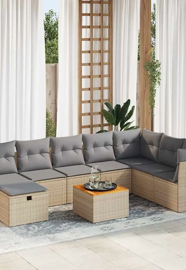 Beige VidaXL möbelgrupp som passar perfekt till hösten 2025!