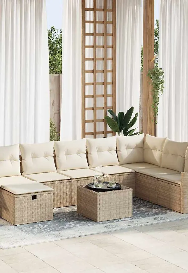 Beige VidaXL möbelgrupp som passar perfekt till hösten 2025!