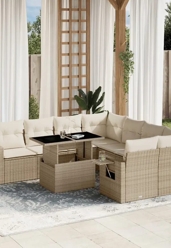 Beige vidaXL-soffbord i jättefin modell.