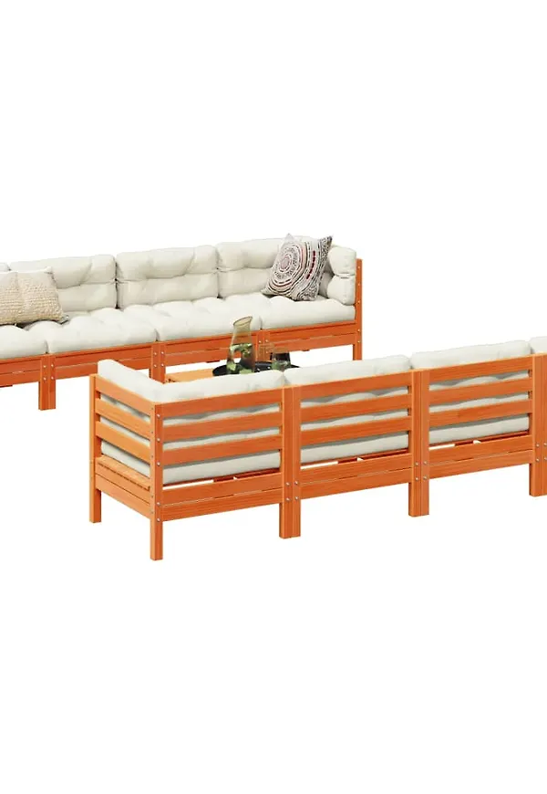 Elegant vidaxl möbelgrupp i brun färg gjord i bomull.