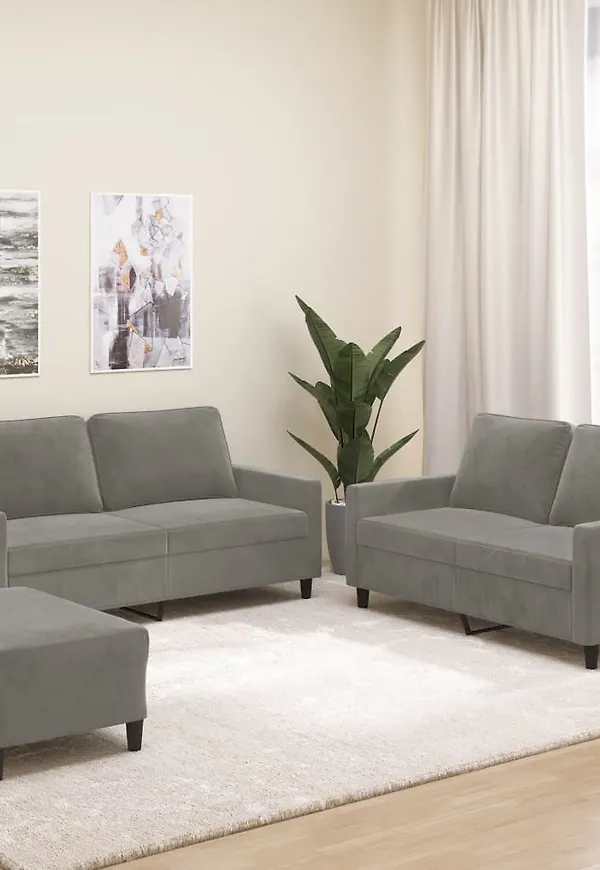 Grå VidaXL soffa som passar perfekt till våren 2025!
