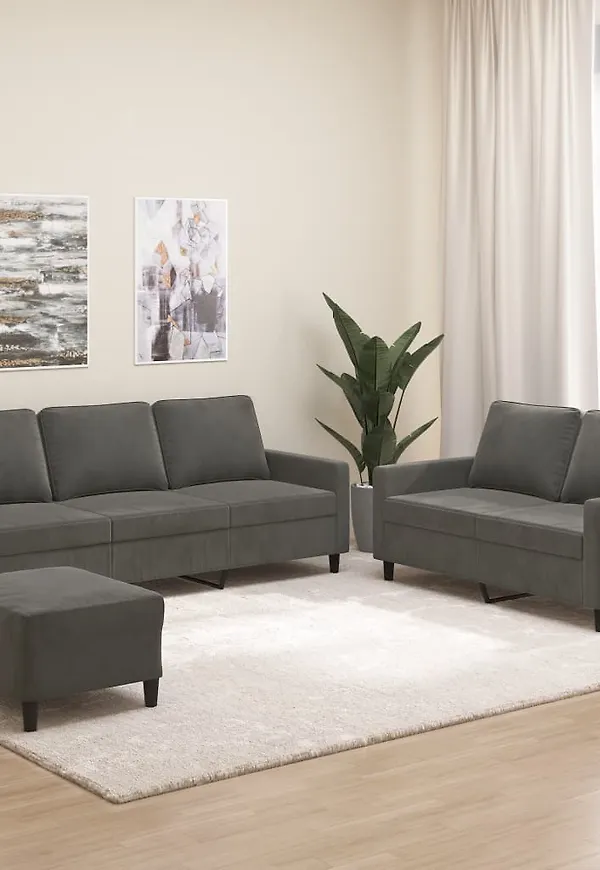 Grå VidaXL soffa som passar perfekt till våren 2025!