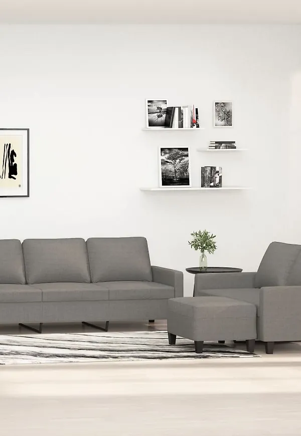 Grå vidaXL-soffa i supersnygg modell.