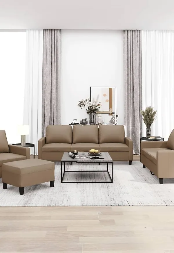 Jättefin brun soffa 2025 från vidaXL.