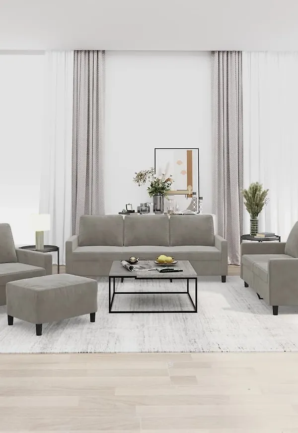 Grå VidaXL soffa som passar perfekt till våren 2025!