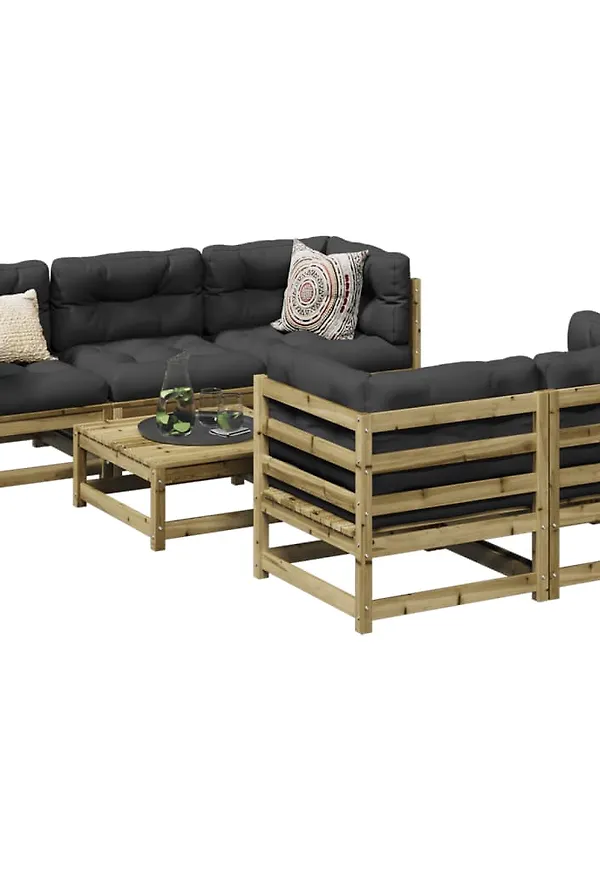 Jättesnygg soffgrupp i brunt från vidaXL.