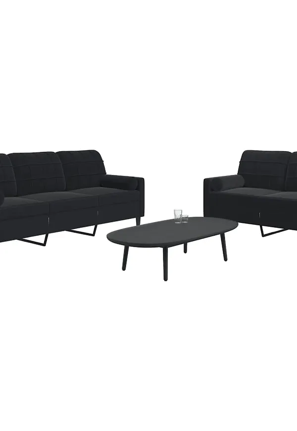 Svart vidaXL-soffa i exklusiv modell.