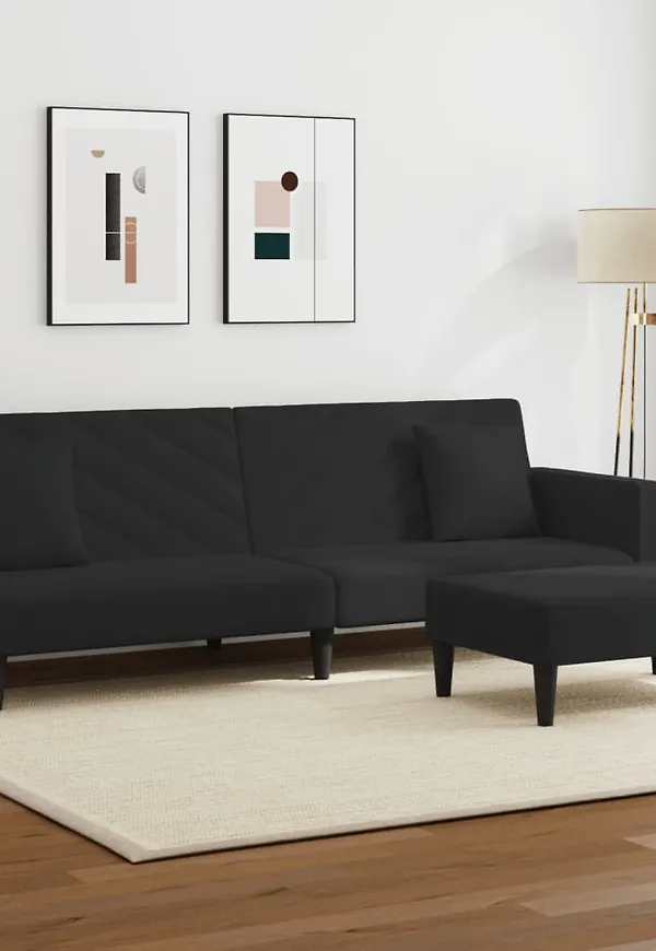 Vacker soffa i svart från vidaXL.