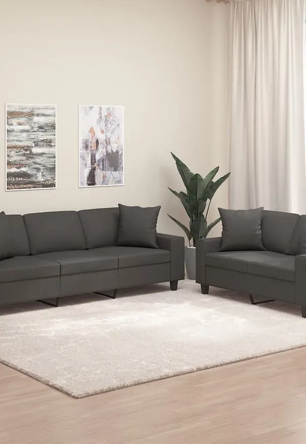 Fin grå soffa 2025 från vidaXL.