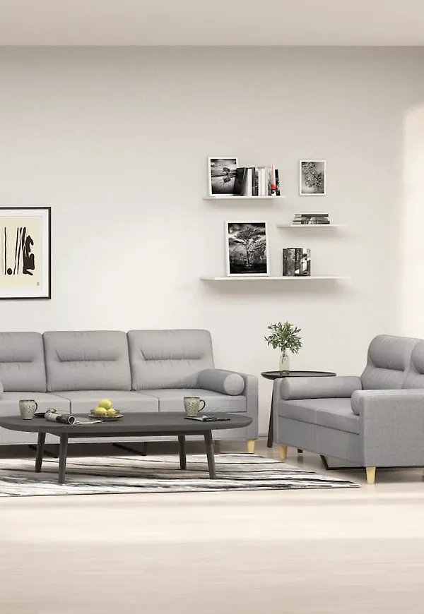 Mysig soffa i grått från vidaXL.