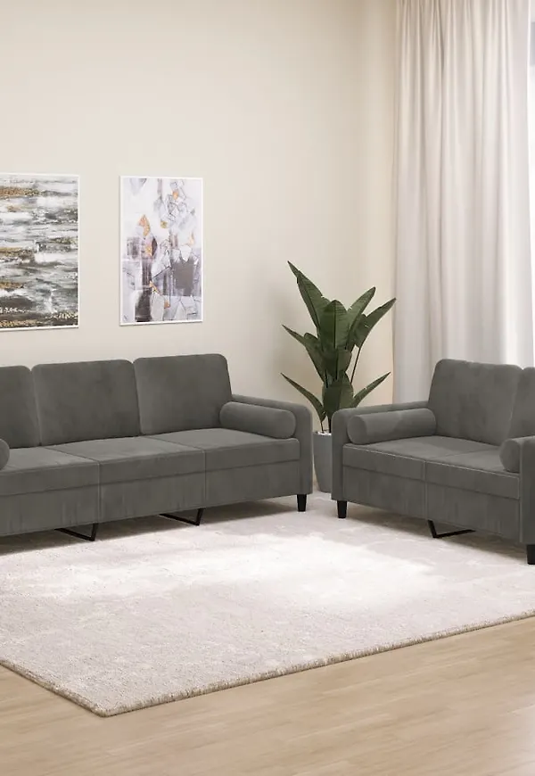 Vacker soffa i grått från vidaXL.