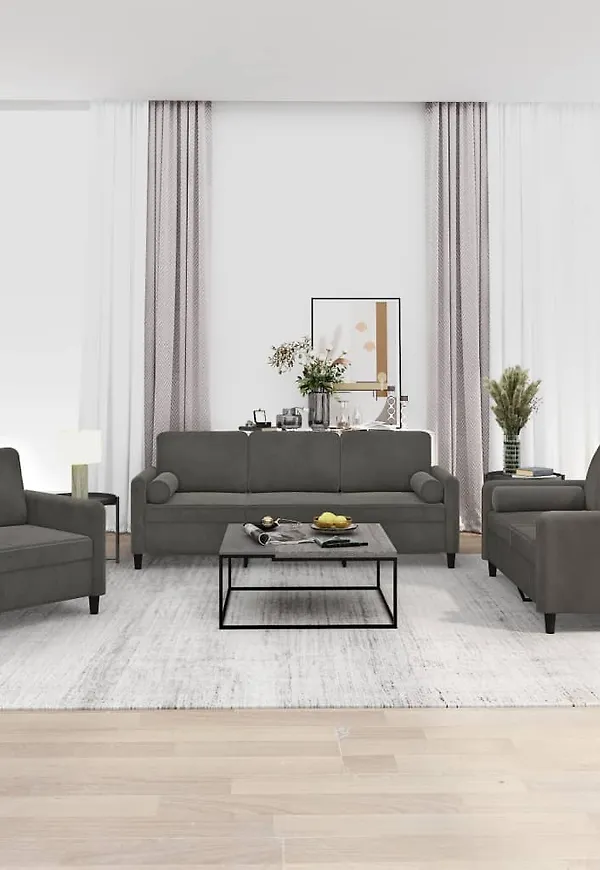 Grå vidaXL-soffa i söt modell.